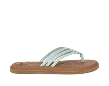 Sanuk Yoga Salty Women's Flip Flops Light Turquoise | Canada 38QMA